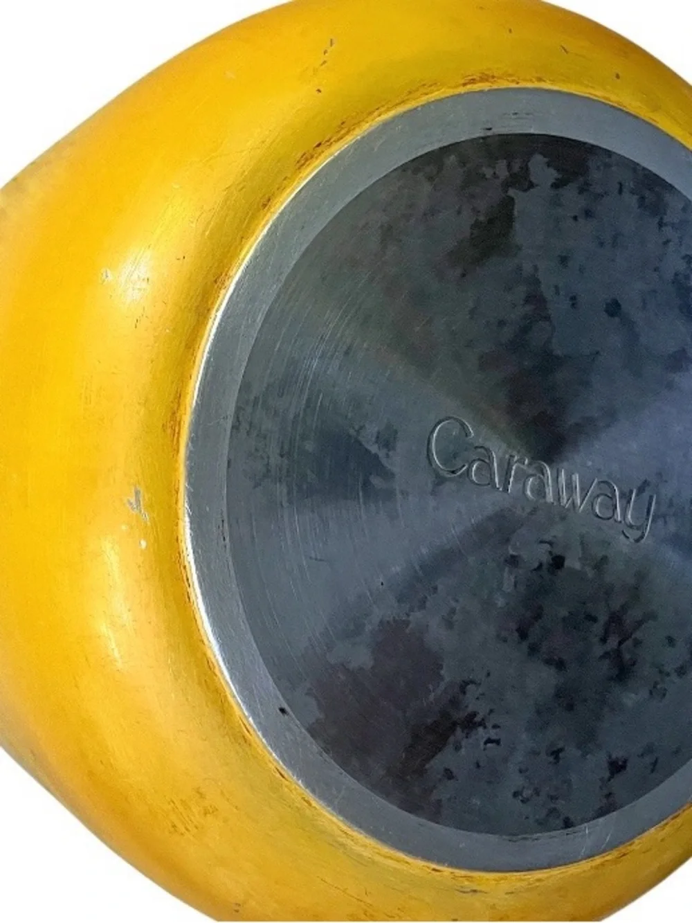 Caraway Non-Stick Ceramic 3 QT Sauce Pan in Marigold, MSRP $135